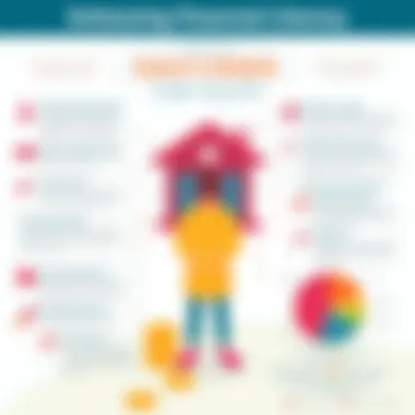 Enhancing Financial Literacy A colorful infographic explaining financial literacy for youth