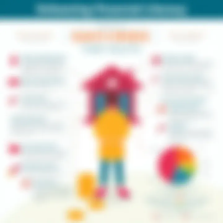 Enhancing Financial Literacy A colorful infographic explaining financial literacy for youth