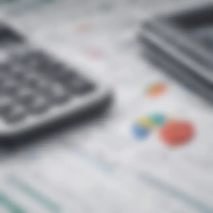 A close-up of a calculator and financial documents symbolizing budgeting