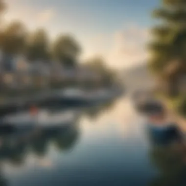 A serene marina depicting the boating lifestyle