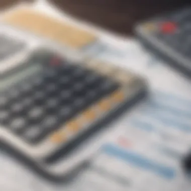 A close-up view of a calculator and financial statements.