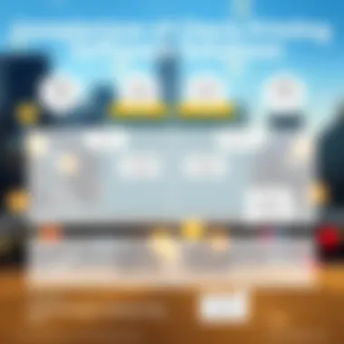 A comparison chart of various check printing software solutions highlighting their key features