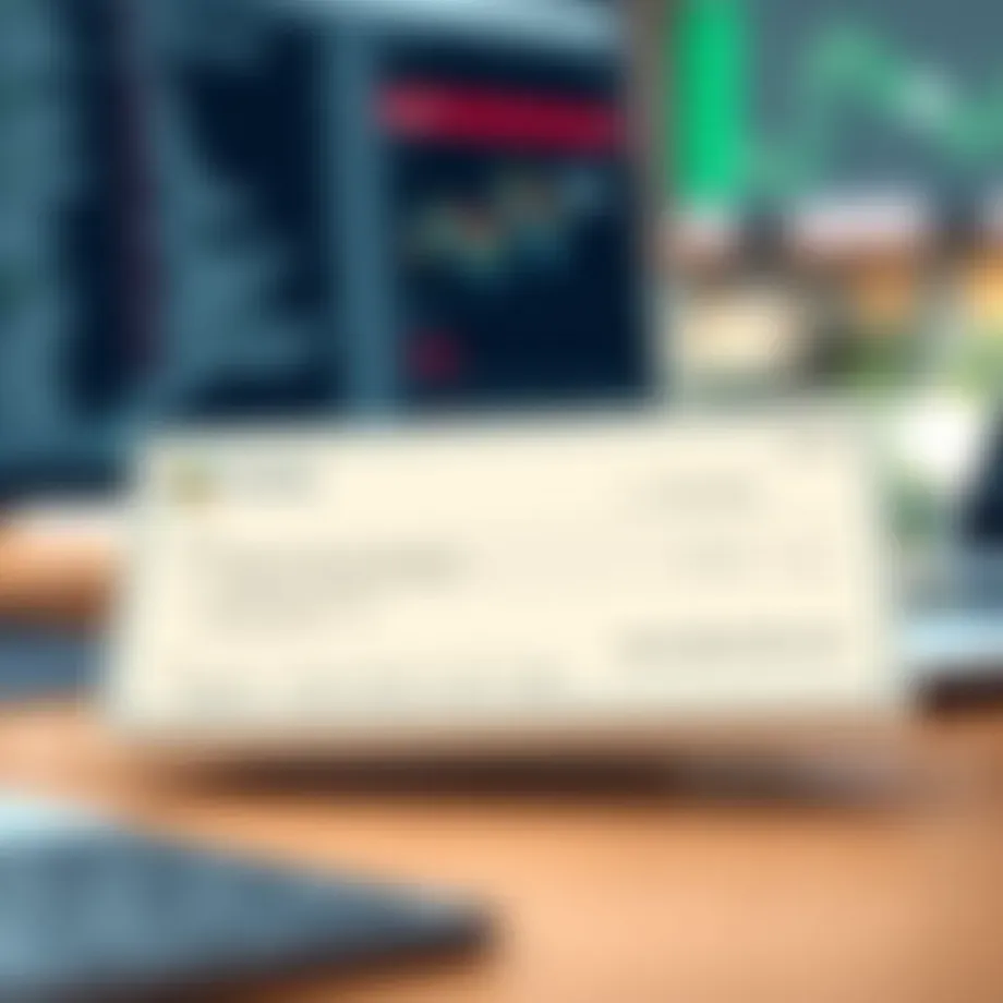 A digital check printed from software showcasing precision and clarity