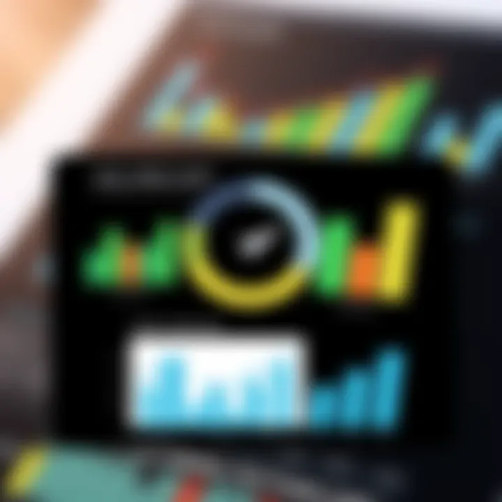 Credit score analytics with graphs and charts