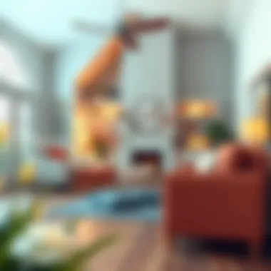 A cozy living room highlighting the home's features