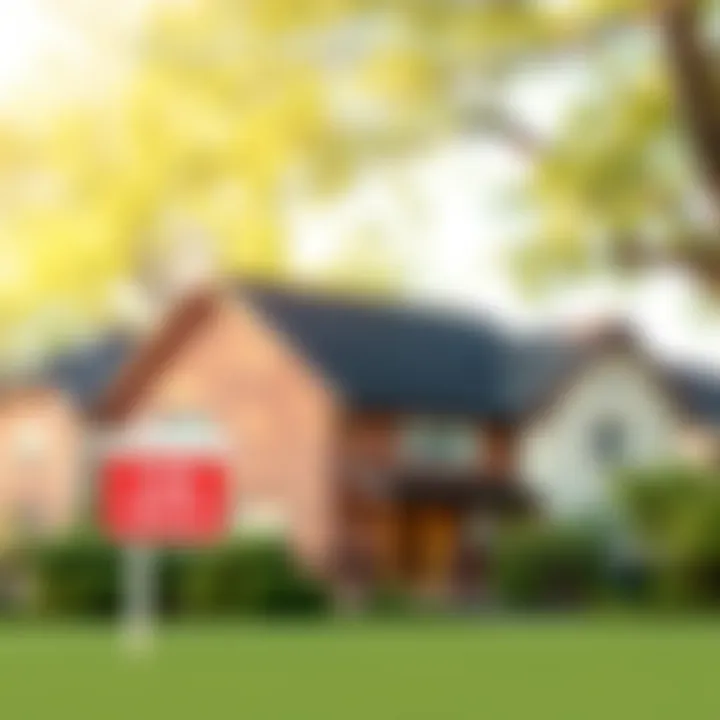 A house with a 'for sale' sign and a question mark