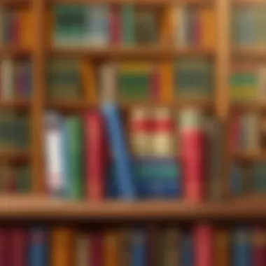 Classic Financial Texts A bookshelf filled with classic financial texts