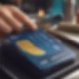 An intricate diagram illustrating credit card mechanics and transactions