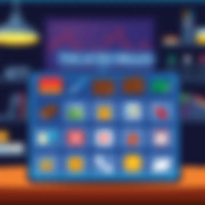 Various types of hot wallets displayed on a digital screen