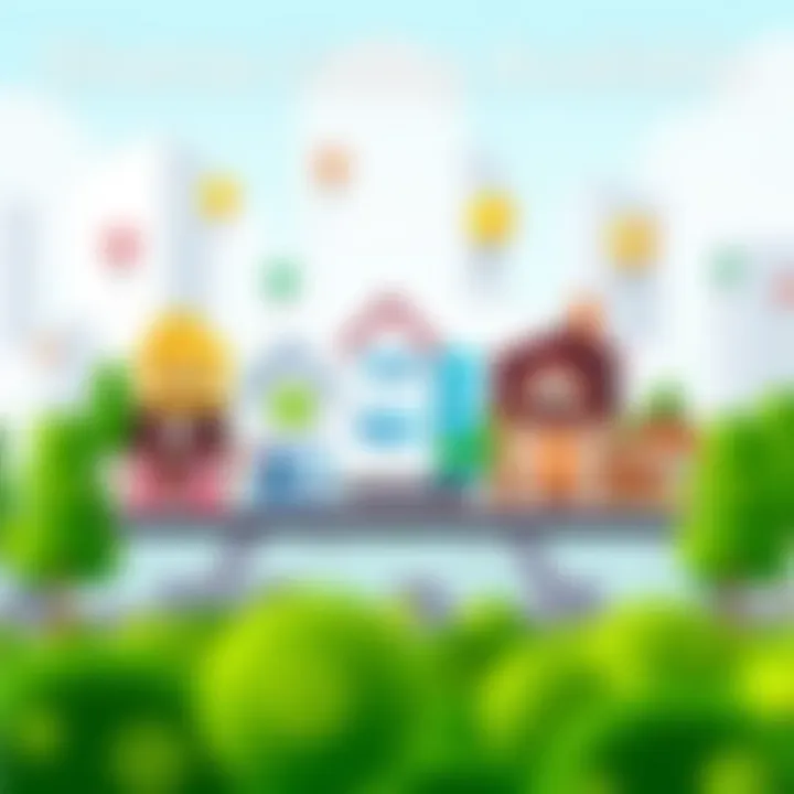 A diverse group of rental listings on a platform