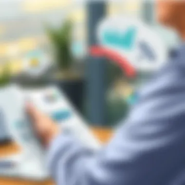 Person reviewing financial statements and planning