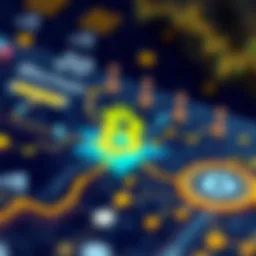 Visual representation of blockchain technology