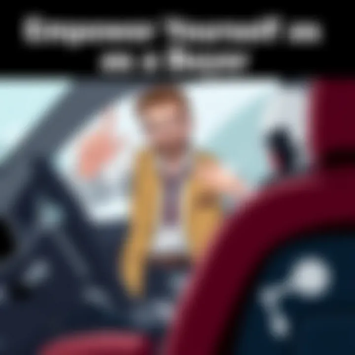 A confident buyer examining a vehicle