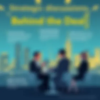 Strategic meeting among financial executives discussing the acquisition