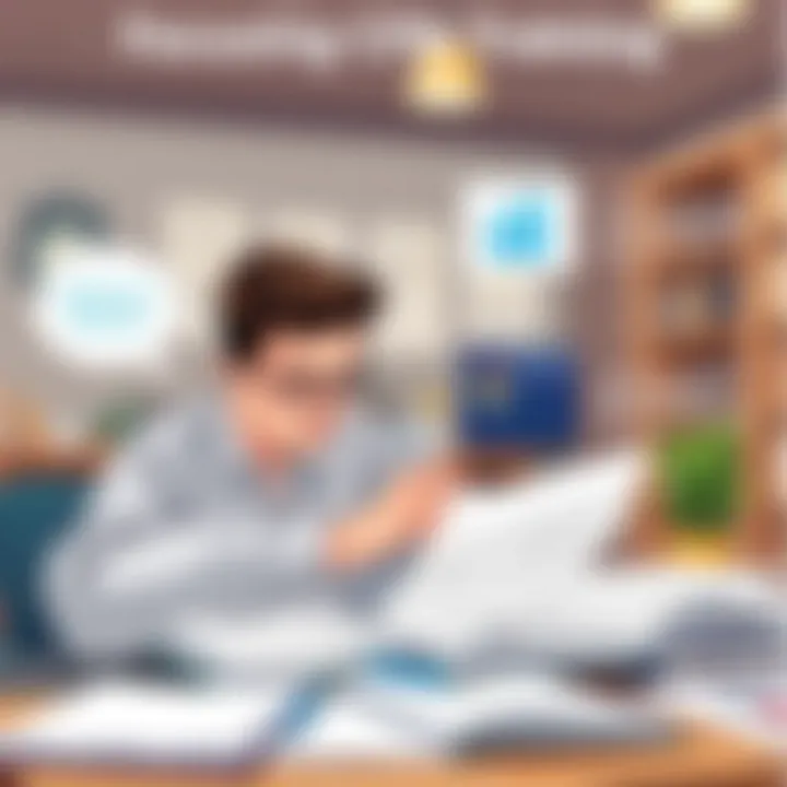 An engaged learner studying CPA materials with focus