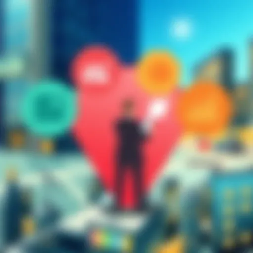 Conceptual illustration of financial analysis