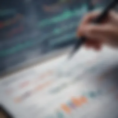 An analytical chart displaying stock trends during early trading hours