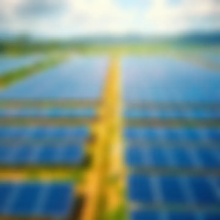 Expansive Solar Farm Solar farm showcasing vast array of solar panels