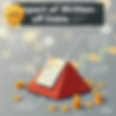 Visual representation of written-off debts impact