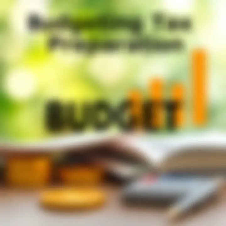 Budgeting for Tax Preparation Creative depiction of a budget plan for tax expenses