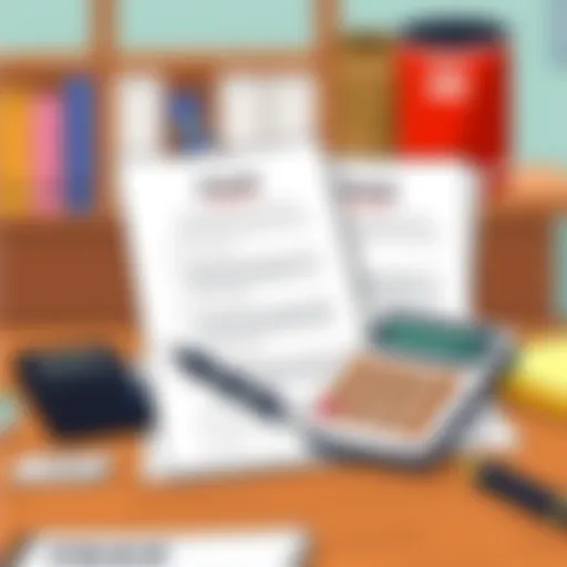 Understanding Tax Documentation Illustration of tax documents and calculator on a desk