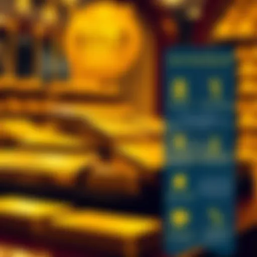 A luxurious display of gold bullion bars