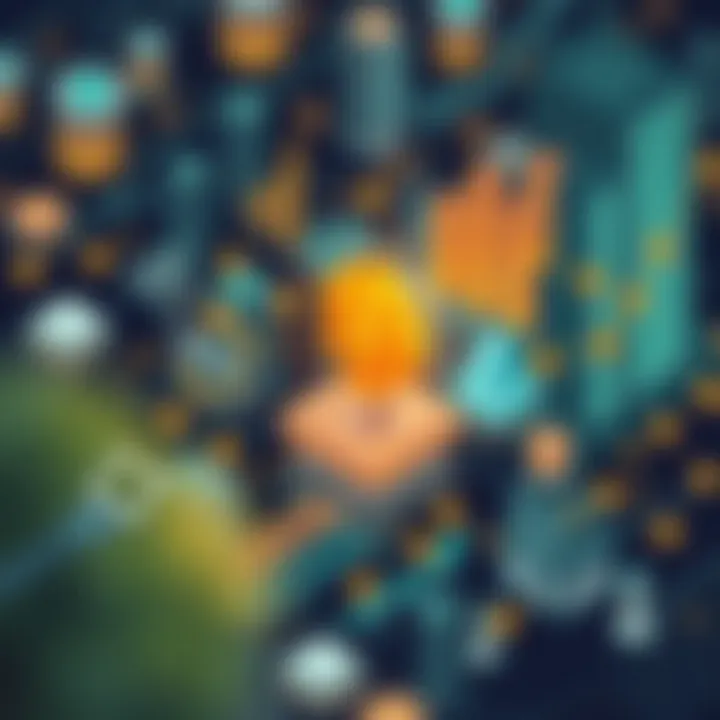 A conceptual image showing technology integration in finance