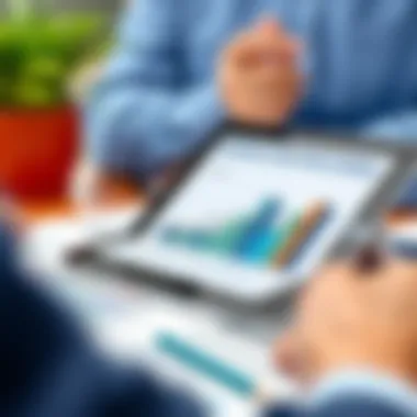 A strategic financial model on a digital device