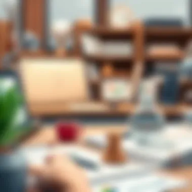 An elegant desk setup with financial planning tools