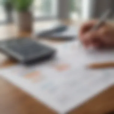 Calculator and financial planning materials on a table