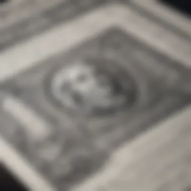 An in-depth look at a vintage silver certificate, highlighting its intricate details.