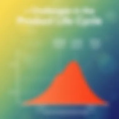 Graph depicting challenges faced at different product life cycle stages