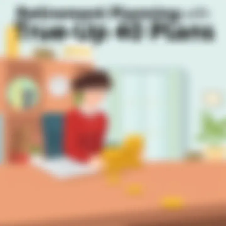 Conceptual illustration of retirement planning with 401(k)