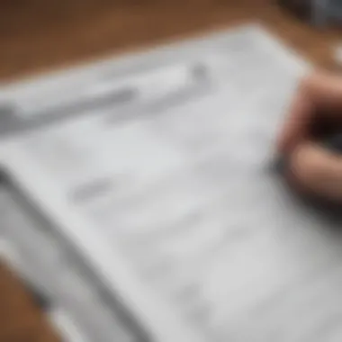 An individual reviewing fees for cashier's checks on a document